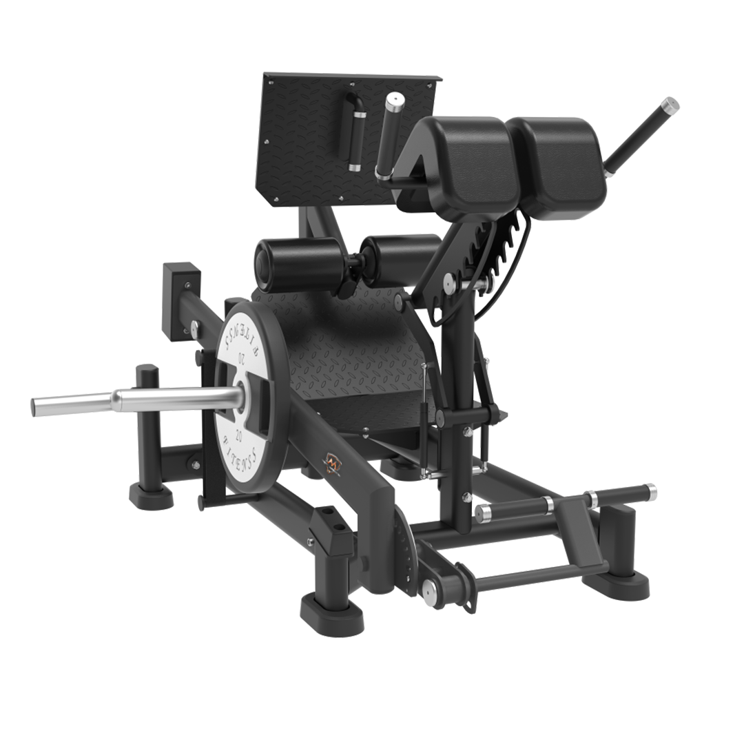 Glute Ham Raise Training 45-Degree Plate Loaded Machine Total Black